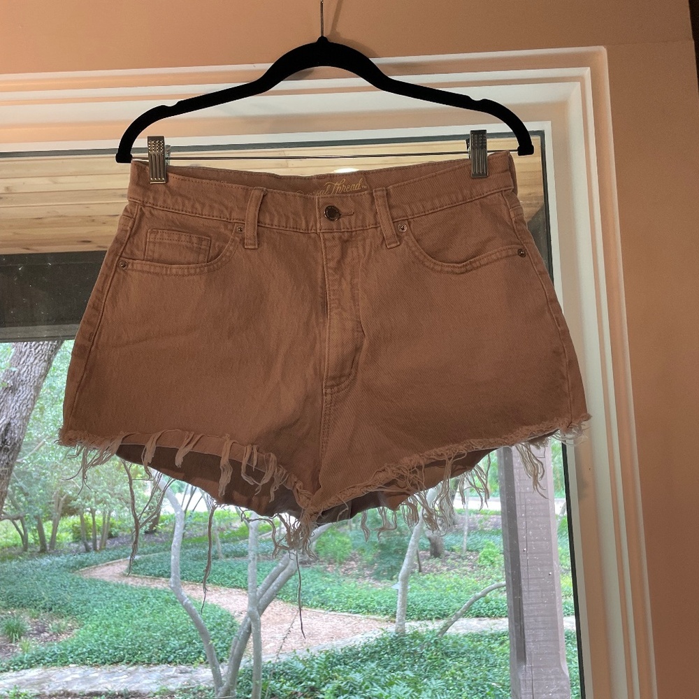 Beige Colored Jean Shorts